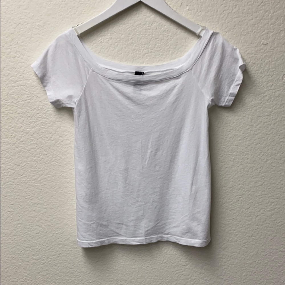 Bobi Wide Scoop Short Sleeve Tee White